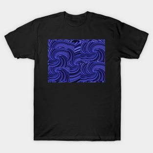 Purple & Black Swirls of Madness T-Shirt